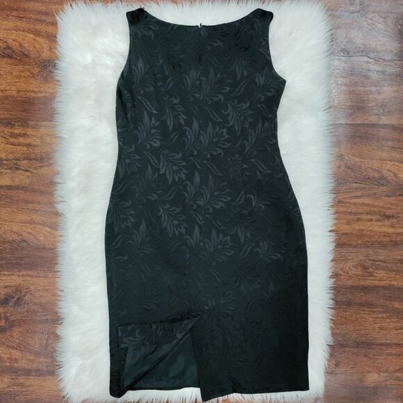 Vintage Emanuel Ungaro Womens Black Jacquard Blazer & Dress Set 6 Petite - Picture 8 of 16